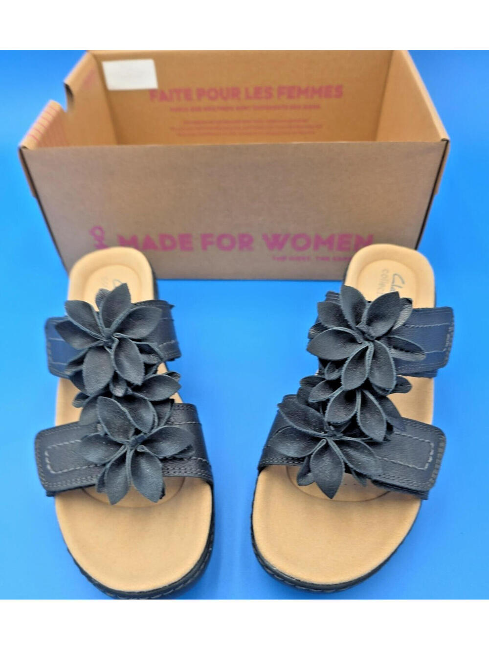 Clarks Floral Strap Sandals Women's Sz  8..5 US, 6uk